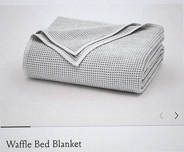 Boll And Branch Waffle Blanket New In Color Mist Size King