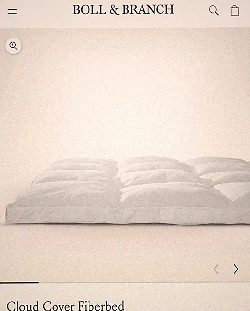 Boll & Branch Cloud Cover Fiber Bed Mattress Topper King