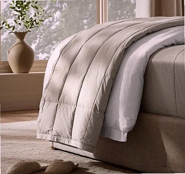 Boll & Branch Down Alternative Bed Blanket Quilted F/Q Organic Oak Sold Out