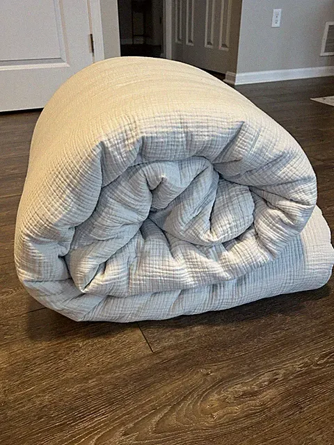 Boll & Branch Dream Comforter King-Cali King Mist Color Organic Cotton *read*