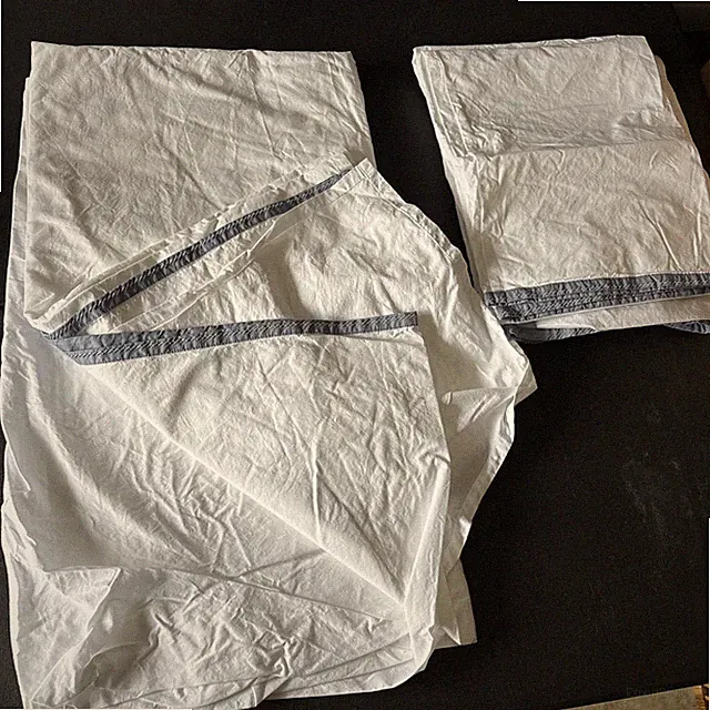 Boll & Branch Embellished Percale Fabric King Flat Sheet With 4 Pillowcases