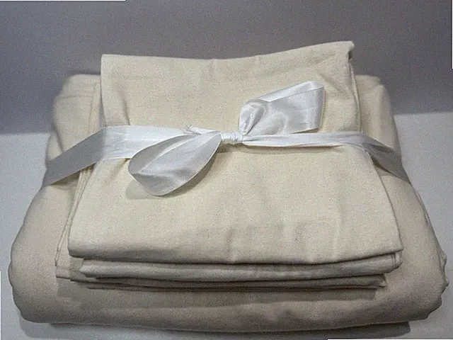Boll & Branch Flannel Duvet Set King/Cal King Cream 5pc Organic Cotton