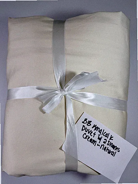 Boll & Branch King/Cal King Signature Fabric Duvet Cover Set Natural Ivory