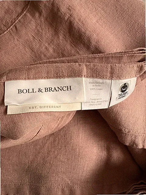 Boll & Branch Linen Flat Sheet in Terracotta - King Size