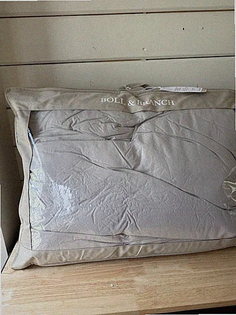 Boll & Branch Percale Quilted Down Alt Comforter King/Cal King Pewter