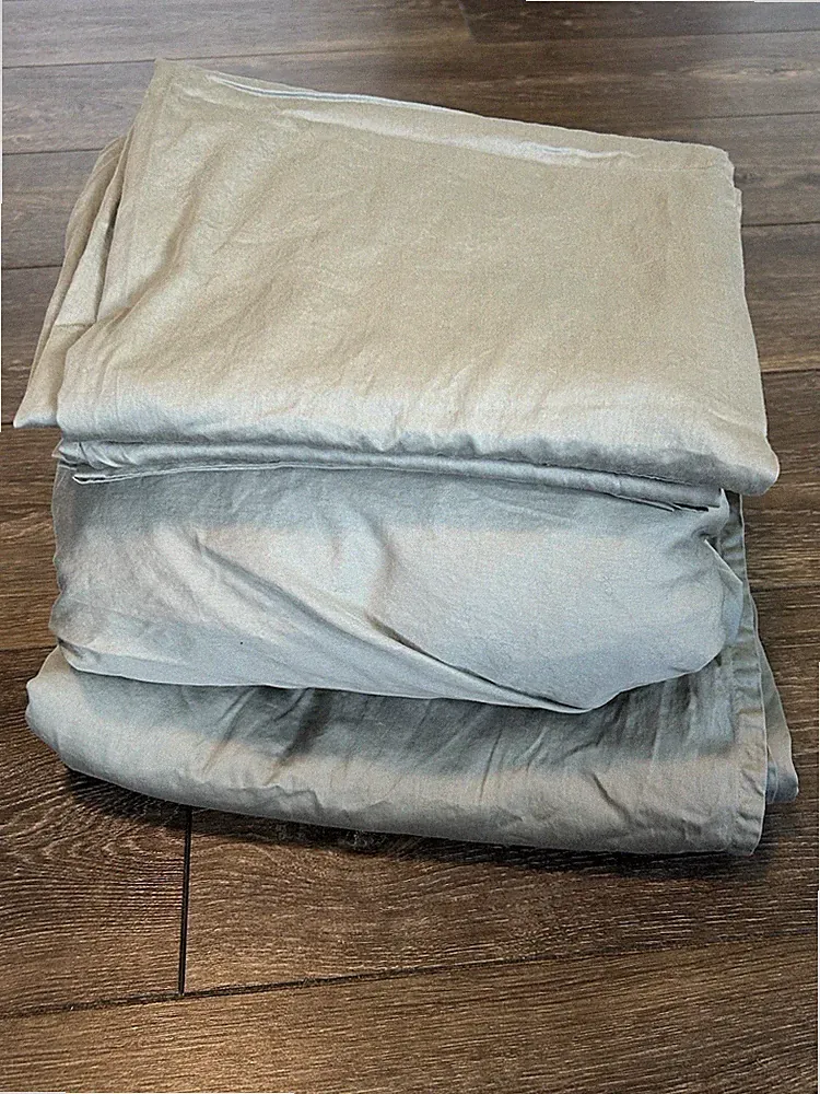 Boll & Branch Queen Sheet Set Signature Fabric Sageleaf w/2 Std Pillowcases