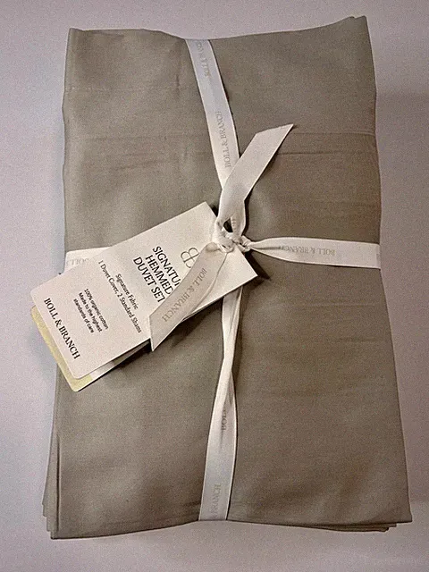 Boll & Branch Signature Hemmed Duvet Cover Set F/Q - Oak