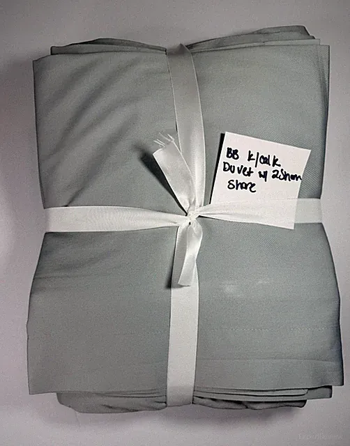 Boll & Branch Signature Hemmed Duvet Cover Set King/Cal King Shore Blue Gray