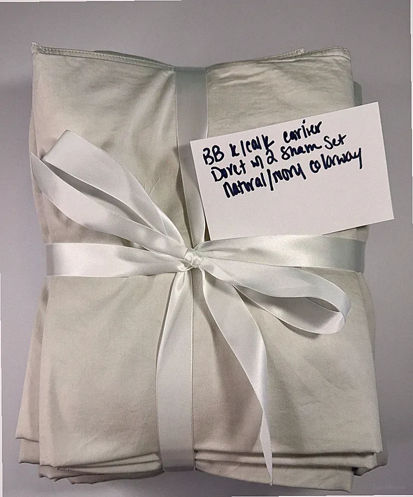 Boll & Branch Signature Hemmed Duvet Cover Set King Natural Organic Cotton