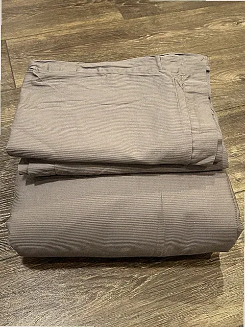 Boll & Branch Signature Hemmed Pinstripe Full/Queen Duvet Set Gray/Stone *Read*