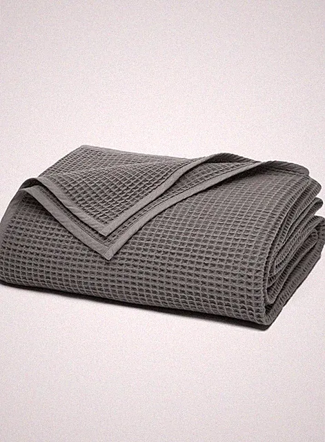 Boll & Branch Waffle Organic Cotton Blanket - Twin - Stone