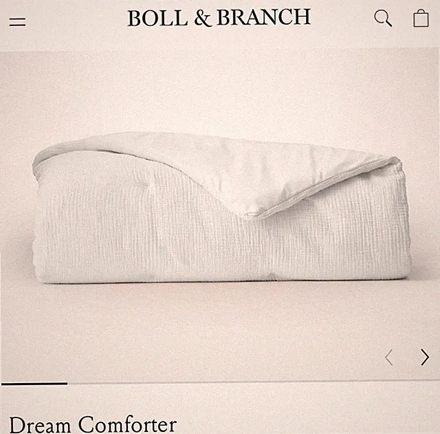 Boll & Branch White King Dream Comforter