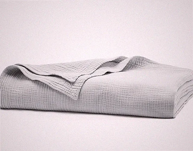 NWD $319 Boll & Branch Dream Bed Blanket Full/Queen Sky Pale Blue