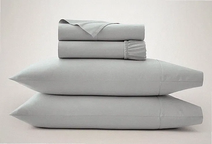 NWOT $299 BOLL & BRANCH Signature Hemmed Sheet Set QUEEN Shore