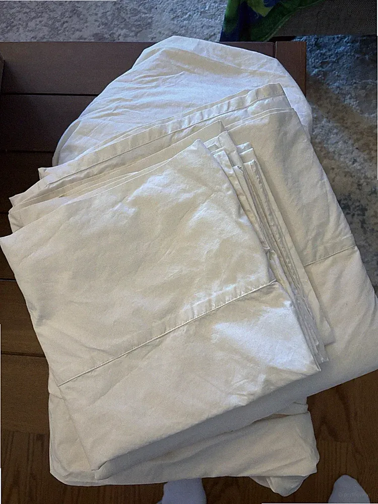 NWOT Boll & Branch King Sheet Set Percale Color Is NATURAL