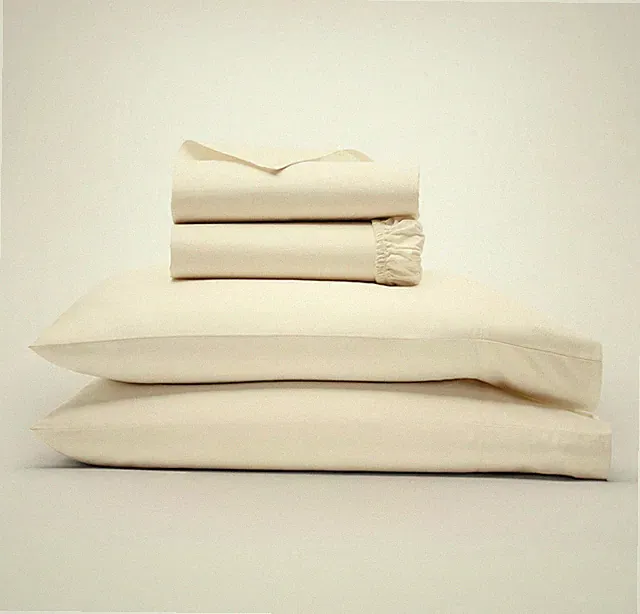 NWOT BOLL & BRANCH Signature Hemmed 300 Thread Cotton Sheet Set Ivory | QUEEN