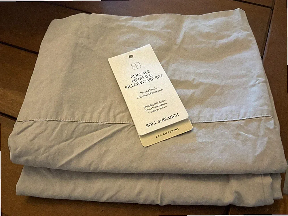 NWT Boll & Branch 2 Standard Percale Pillowcases PEWTER