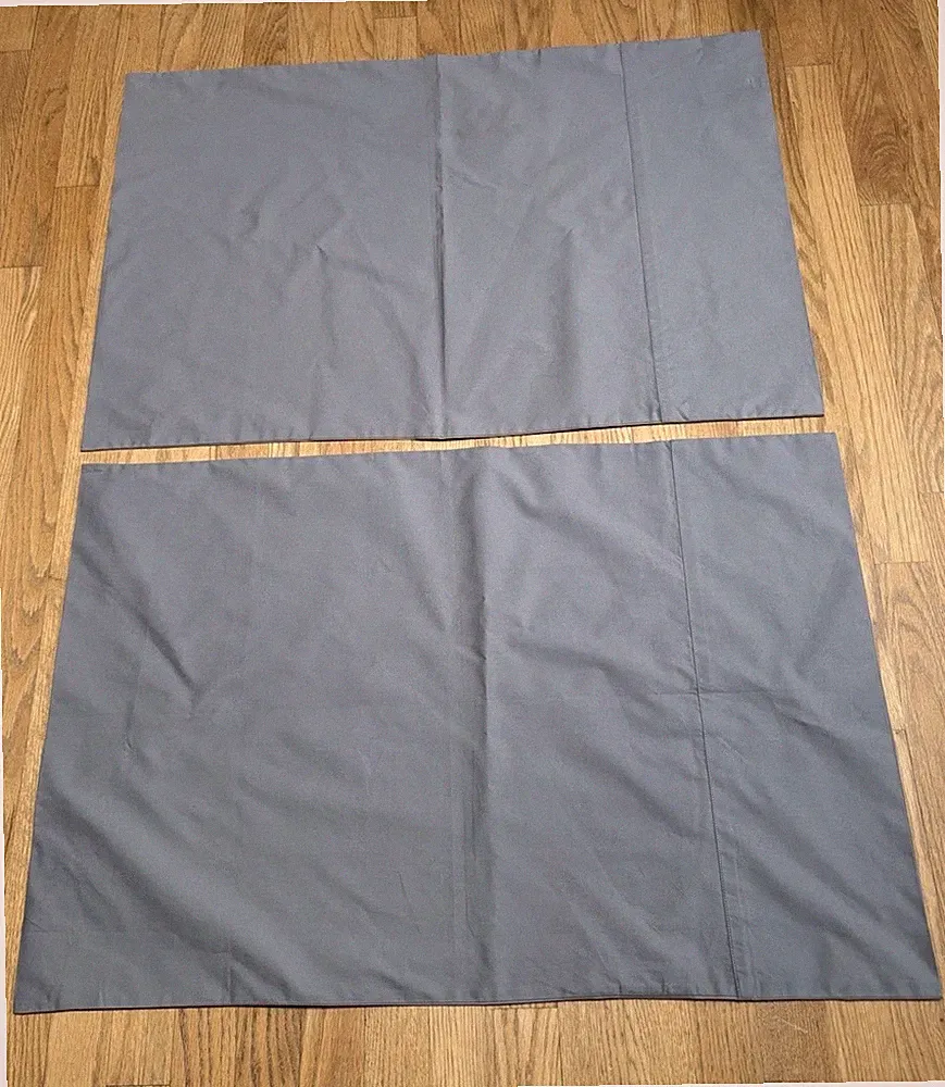 Pair BOLL & BRANCH Signature Hemmed Standard Pillowcases Stone/Gray NWOT